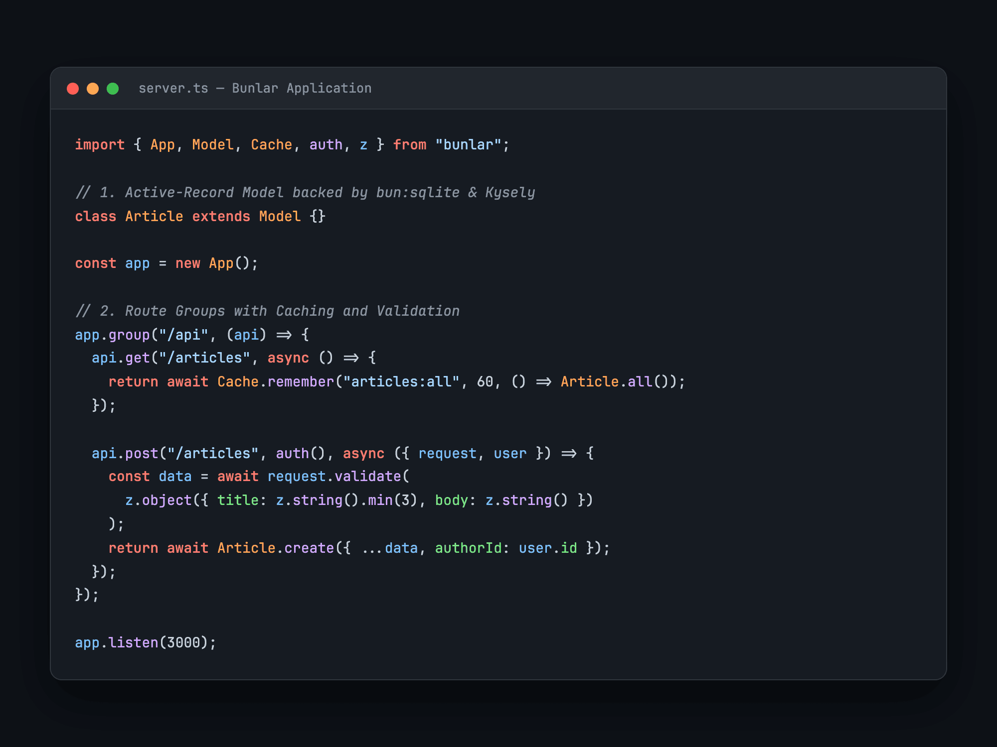 Bunlar - Laravel-Inspired Backend Toolkit for Bun screenshot 2