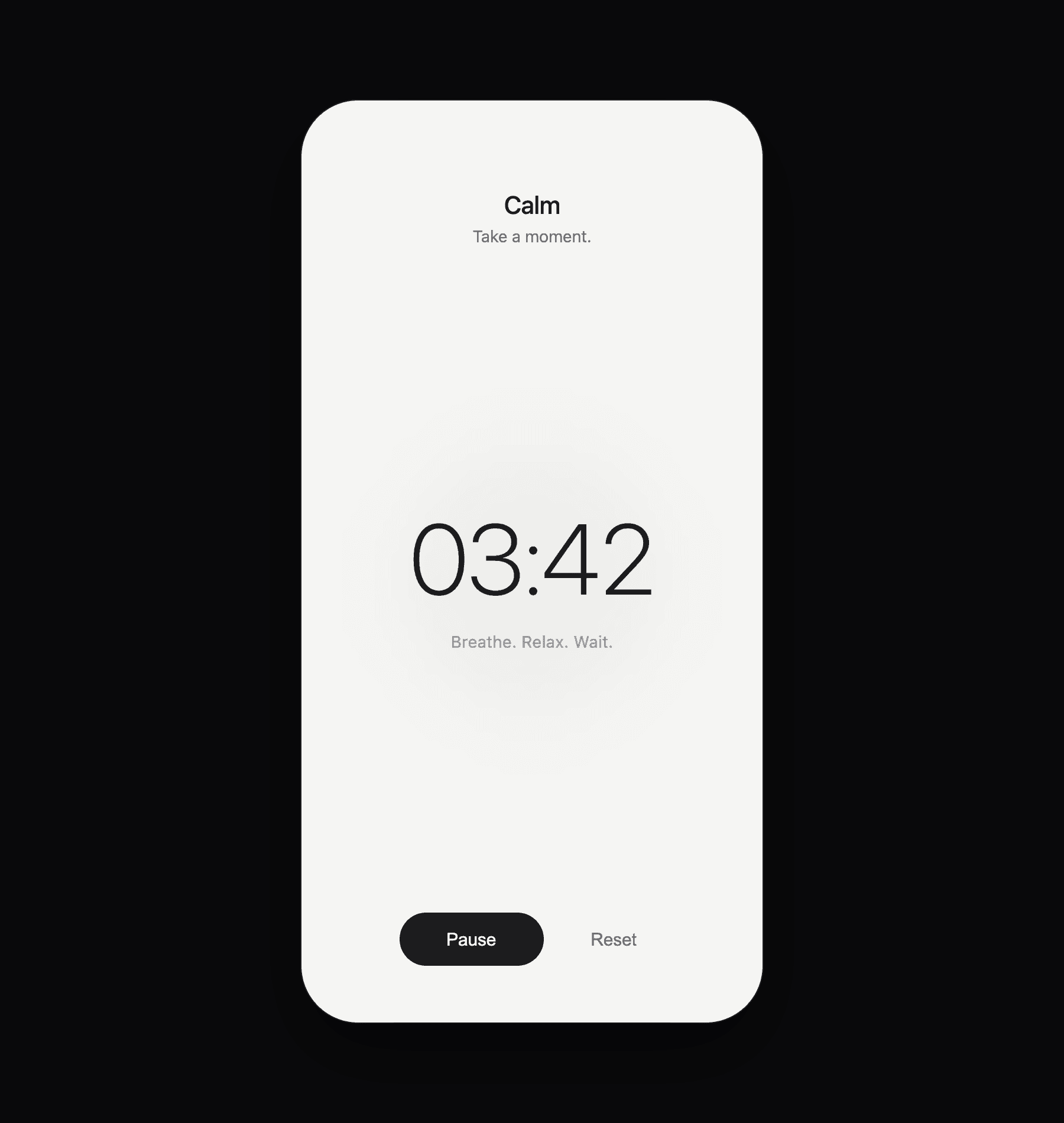 Calm - Minimalist Mindfulness Countdown screenshot 2